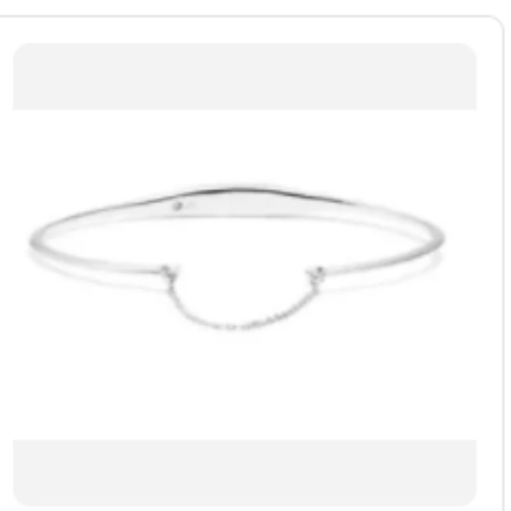 Nadri "Goldie" Women's Silver Chain Hinge Bracelet